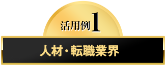 活用例1　人材・転職業界